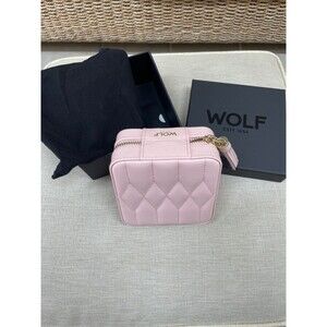 Wolf Rose Quartz Caroline Travel Zip Jewelry Case